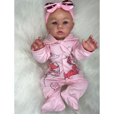 Imagem de Bebe Reborn Menina Para Banho, Envio Imediato, Bebê carequinha olhos a