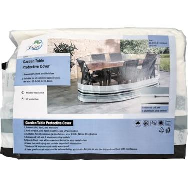 Imagem de Pristi Capa de mesa para uso externo – Protetor de móveis resistente à prova d'água para mesas e conjuntos de jantar, resistente a UV e intempéries