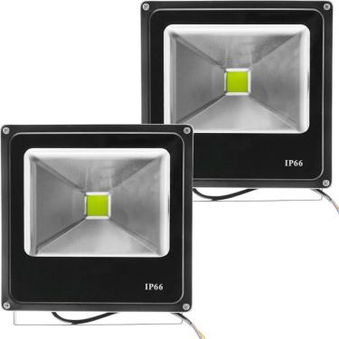 Imagem de Kit 2 Refletores Led Holofote Externo Jardim Muro 20w Verde