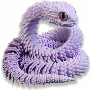 Imagem de Presente de decoração de casa roxo Snake Viper, modelo animal impresso