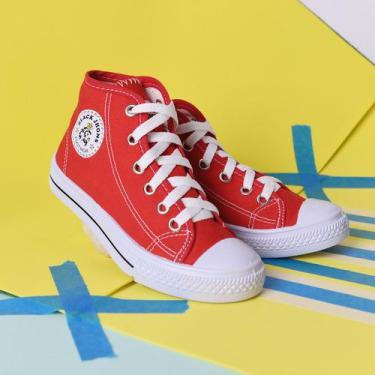 Imagem de Tênis Infantil Menino e Menina Cano Alto Frio Star Black Jhons Confort