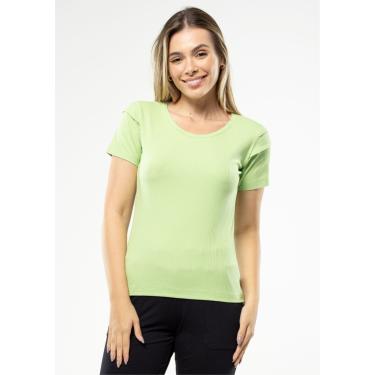 Imagem de Blusa Manga Curta Pau a Pique Canelada Verde