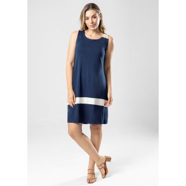 Imagem de Vestido Pau a Pique Básico Azul Marinho