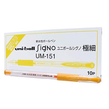 Imagem de Caneta Gel UM-151 SIGNO DX 0,38, Ouro, Uni-ball, Caixa c/10 unidades