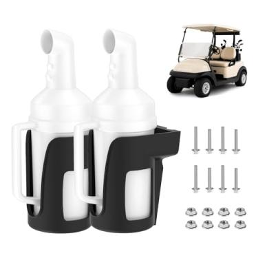 Imagem de FIXHAWK Garrafa de areia dupla para carrinho de golfe universal com suporte, garrafa de sementes de areia de enchimento Divots, adequada para carros de clube, EZGO, modelo Yamaha