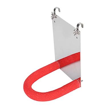 Imagem de AYNEFY Brinquedo do Poleiro do Espelho Pássaro, Suporte de Suspensão de Aço Inoxidável da Gaiola Pássaro Com Espelho, Ideal para Papagaios e Periquitos