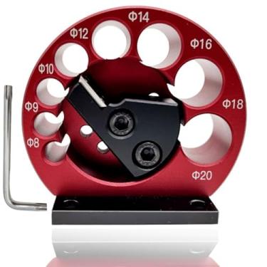 Imagem de Kit de gabarito para máquina de cavilhas, 8 a 20 mm, corpo de liga de alumínio de alta precisão, lâmina de carboneto cimentado, placa de corte de cavilha para marcenaria