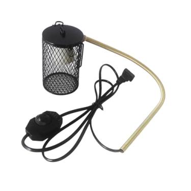 Imagem de IEUDNS Suporte para Lâmpada de Aquecimento, Gaiola de Malha com Luz de Aquecimento para Filhotes de Dragão Barbudo, Tartaruga