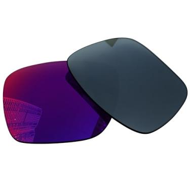 Imagem de Acefrog Lentes de reposição polarizadas de 1,5 mm para óculos de sol Oakley Holbrook OO9102, material atualizado, resistente a impactos, Midnight Sun-pc-pp, One Size