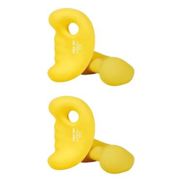 Imagem de Dynwave 2 peças de peso de mão com design ergonômico fosco para mulheres em casa, haltere de treino, haltere de exercício, Amarelo