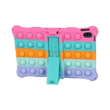 Imagem de UFAINEI Capa para Galaxy Tab S6 Lite 10,4 polegadas para meninas (SM-P610/P613/P615/P619), capa para Samsung Galaxy Tab S6/S5e 10,5 polegadas com alça de ombro e suporte - rosa arco-íris