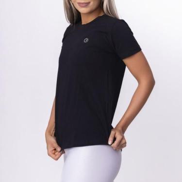 Imagem de Camiseta Algodão Pima Black Premium - Chiclé moda fitness, P