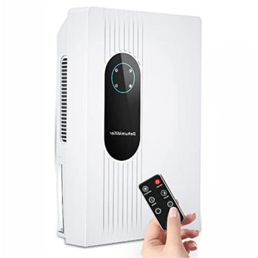 Imagem de Desumidificadores de ar portáteis pequenos para umidade doméstica, purificador de ar de 2500 ml, desumidificador com controle remoto para quarto, banheiro, escritório, silencioso, elétrico, para guarda-roupa, porão, garagem, carro, trailer, temporizador de 24 horas, desligamento automático