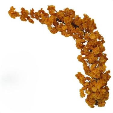 Imagem de Planta Artificial, Flores Artificiais Jardim Vertical Cerejeira Muro Inglês Pendente(Esquerda Laranja)