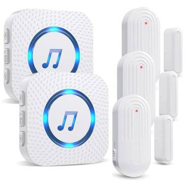 Imagem de Sensor de porta sem fio Chime SanJie 3 sensores e 2 receptores