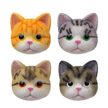 Imagem de Ímãs de geladeira Cute Cat Head 3D Resin Realistic Japan Style