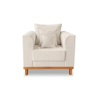 Imagem de Poltrona Viena Beny Linho Bege