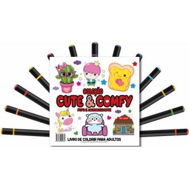 Imagem de Livro - Cute & Comfy Coloring Book for Adults - Fofo e Aconchegante - 
