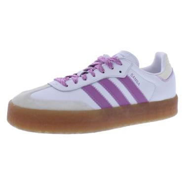 Imagem de adidas Tênis feminino Sambae, Branco nuvem/roxo pré-amado, 40