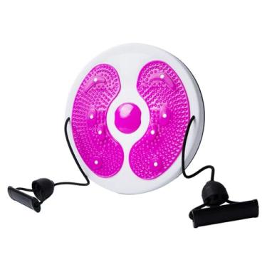 Imagem de Vaveren Prancha de exercícios Twist, máquina de torção de cintura, portátil, leve, antiderrapante, dispositivo de treino abdominal, fitness, torção para, Rosa E Vermelho