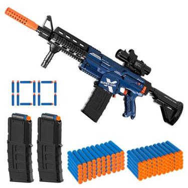 Imagem de Pistola de brinquedo elétrica automática COOLFOX com 100 balas macias