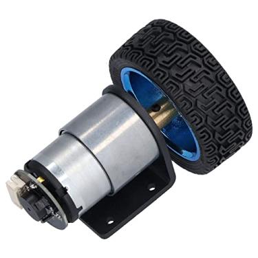 Imagem de Akozon Kit de Conjunto de Motor Codificador Com Eixo de 6 Mm e Suporte de Montagem para Robótica de Carro Inteligente – DC6V JGB37-520 para Projetos DIY (45 RPM)
