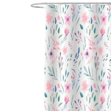 Imagem de Coina Box Poliéster Floral 198x180cm - Uzoo Cortina Box Poliester 1.98x1.80m Floral Aquarela 829974