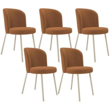 Imagem de Kit 05 Cadeiras Para Sala De Jantar Cozinha Estofada Gavi Arena L02 Bo