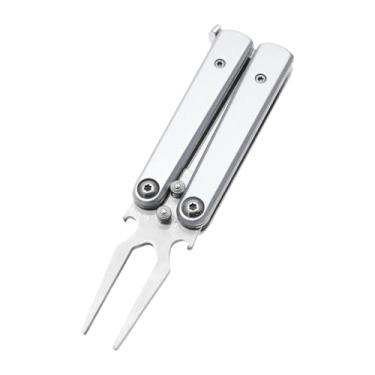 Imagem de Lljsszr Garfo Reparador de Marcas de Taco de Golfe, Ferramenta Compacta E Leve em aço Inoxidável E Alumínio, Ideal para Reparar Gramados E Limpar Tacos, com M, Lasca