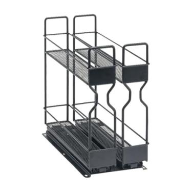 Imagem de FytStycale Porta-temperos Extensível, Bandeja Metálica para Temperos, Organizador de Temperos Extensível, Prateleira para Armário, Despensa, Armário de Cozinha,