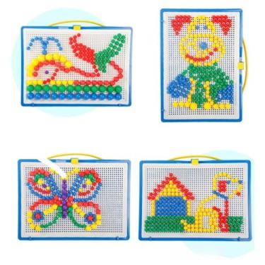 Imagem de Generic Conjunto de Quebra-cabeça de Pegador de Unhas de Cogumelo Colorido de 296 Peças, Jogo de Quebra-cabeça de Mosaico 3D de Aprendizagem Precoce Kit de Brinquedos DIY para Crianças de 4 a 10 Anos, Seguro e material: Plástico (Colorido)