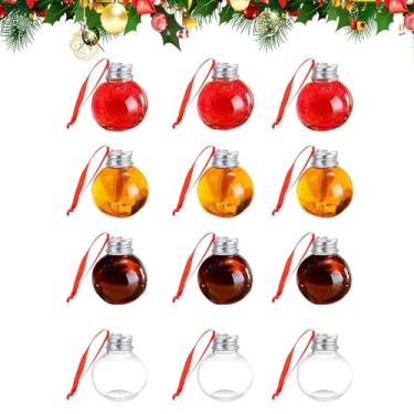 Imagem de Bohany Enfeites Transparentes Preenchíveis,12 Peças De Enfeites Transparentes - Bolas Preenchíveis Com Tampa,Para Casa Sala De Estar Casamento Aniversário Celebração De