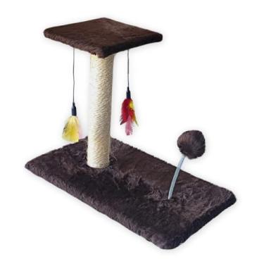 Imagem de Arranhador para Gatos ，Arranhador para Gatos Sofá，Inclui Postes e Bolas Interativas，Perfeito para o Seu Gato Brincar(Marrom)