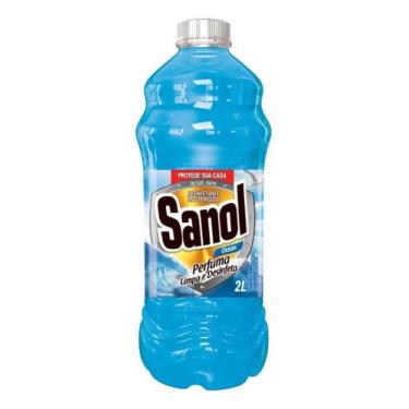 Imagem de Desinfetante Bactericida Sanol 2 Litros Ocean Limpeza KIT2