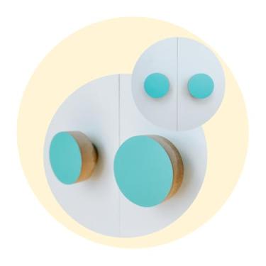 Imagem de 3 Puxadores Bola Verde Infantil Cômoda Gaveta Porta Armário Móveis