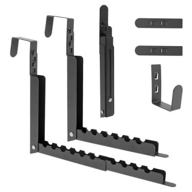 Imagem de 3 peças de escorredor dobrável sobre a porta, ganchos retráteis para pendurar na roupa, toalheiros dobráveis de aço inoxidável, cabide de secagem de roupas dobrável para varanda, banheiro, lavanderia