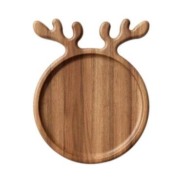 Imagem de Bandeja De Madeira Em Forma De Árvore De Natal Para Sushi, Salada, Sas