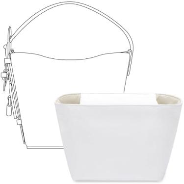 Imagem de FANJI Project Bolsa organizadora para bolsa LV All In BB, ajuste personalizado, leve, resistente à água, com capa flip magnética premium (Craie)