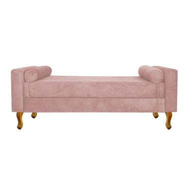 Imagem de Recamier Baú Félix Queen Size 160cm Suede Rosê