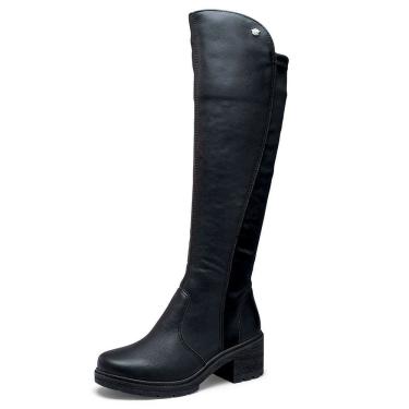 Imagem de Bota Infantil Menina Cano Longo Salto Bloco Over Pink Cats