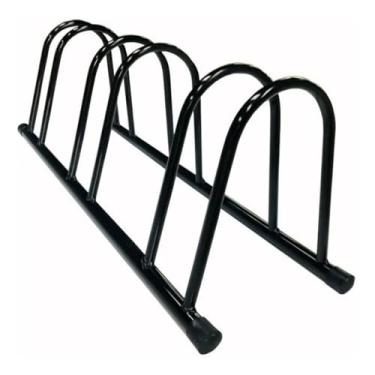 Imagem de Bicicletário de Chão Suporte para Bicicleta Vagas Preto – Com ou Sem Fixação Kit de Fixação Incluso (Bicicletário 1 Vaga)