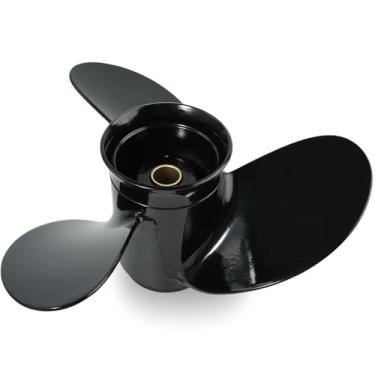 Imagem de QIKIRUO Hélice de barco de popa de alumínio 8,5 x 8,5 para motores Mercury 8-9,9 Hp, 12 dentes estriados, RH