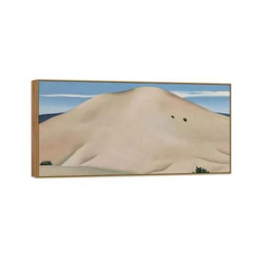 Imagem de BMZFYBS Georgia O'Keeffe famosa arte de parede impressões em tela pronto para pendurar - Sand Hill-quadro de madeira para decoração de sala de estar 50 x 100 cm 20 x 39 pol