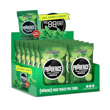 Imagem de Caixa Preservativo Camisinha Prudence Cores e Sabores Hortelã total de 36 preservativos