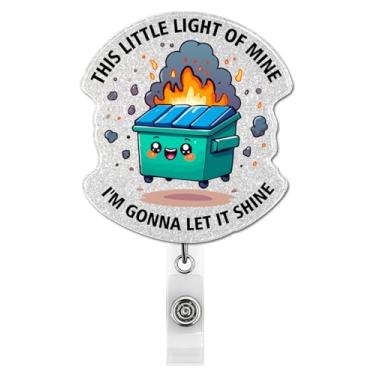 Imagem de Porta-crachá retrátil com clipe jacaré, este molinete de crachá Little Light of Mine para enfermeira, médico, professor, escritório, assistente social, conselheiro