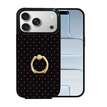 Imagem de Lyforaz Capa carteira compatível com iPhone 17 Pro com suporte para cartão, anel de dedo de rotação de 360°, bloqueio RFID, botões duplos protetores à prova de choque para ip17 Pro 6,3 polegadas