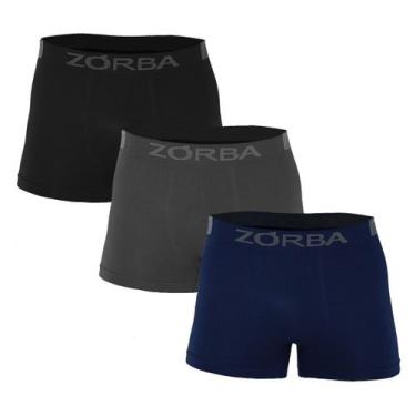 Imagem de Kit 3 Cuecas Zorba Boxer Extreme Sport sem Costura Microfibra 836 Pto/