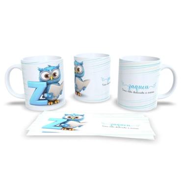 Imagem de Caneca Personalizada Professor com Coruja, Cerâmica Branca, Design Educacional, Uma Vida Dedicada a Ensinar (v)