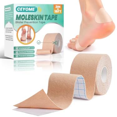 Imagem de Fita Moleskin para prevenção de bolhas para corrida, caminhada, caminhada