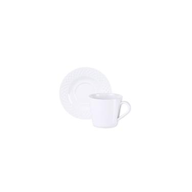 Imagem de Kit Xícara E Pires De Chá Tramontina Ingrid Em Porcelana Decorada 185 Ml 12 Peças